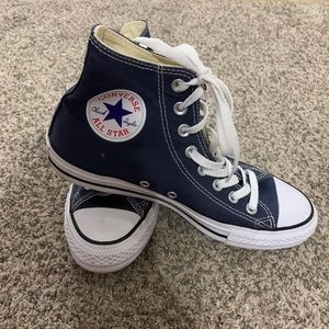 Navy hi top converse